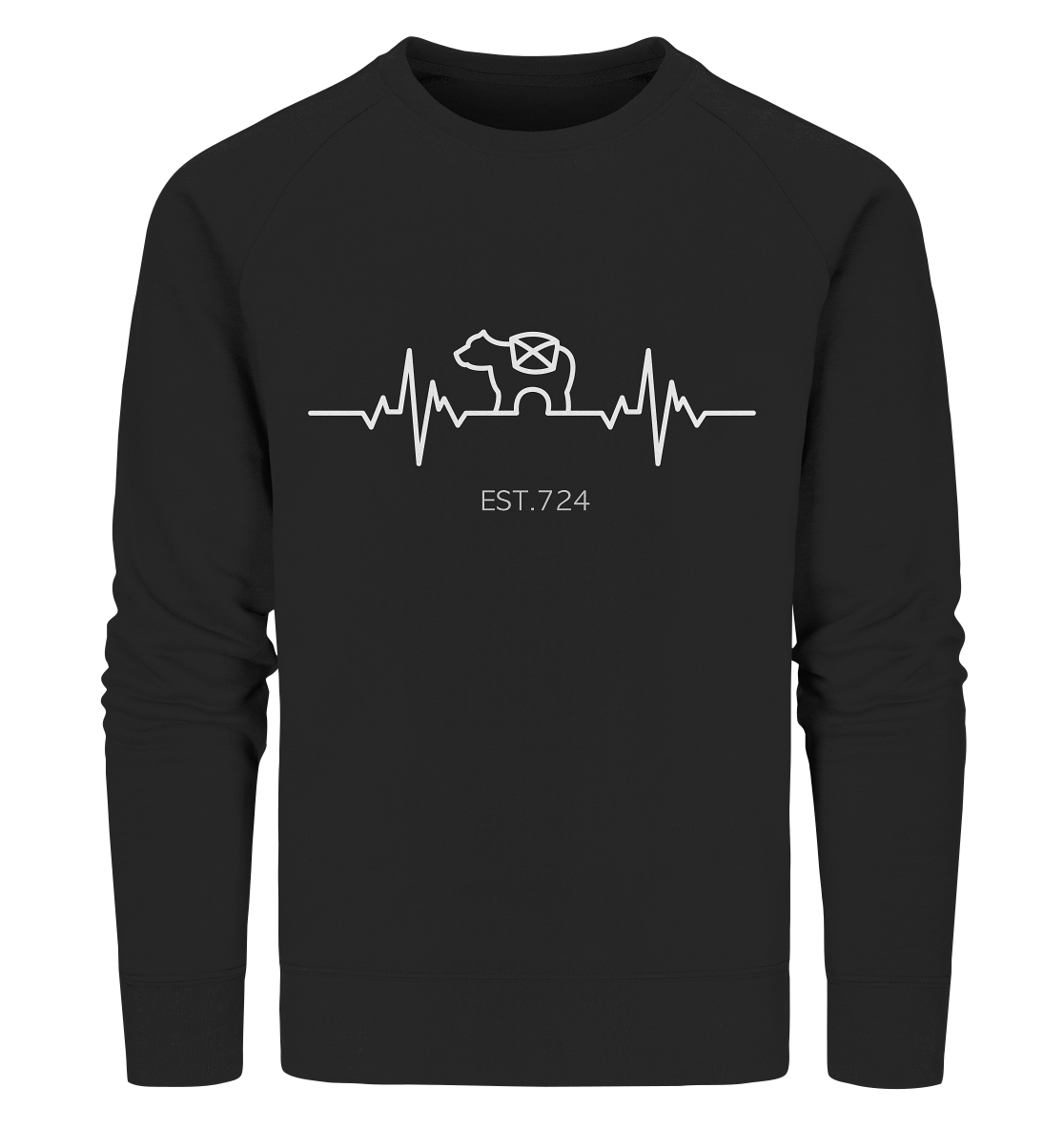 Heimatpuls (weiß) - Organic Sweatshirt